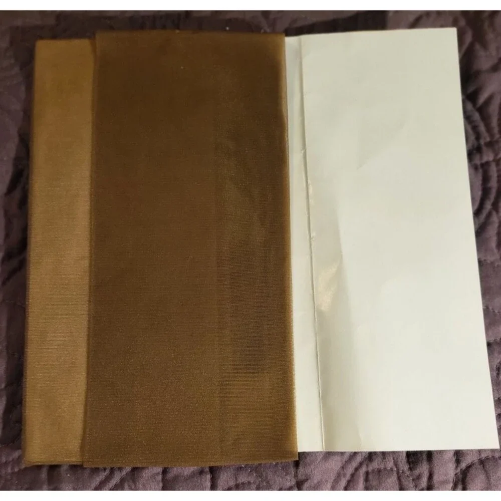 2 PR Vtg Venus Support Stockings Thigh-Hi Very Sheer Lycra Tan & Cream Korea